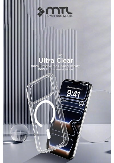 İphone 17 Pro Max Uyumlu Şeffaf Magsafe Kılıf Mtl Safe