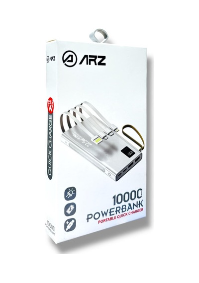 Arz-002 Powerbank Taşınabilir Hızlı Şarj Cihazı Siyah 10000 Mah Diğer