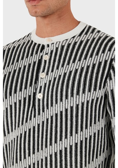 Emporio Armani Erkek Kazak Em003517 Af19553 Fc005 Siyah-beyaz Siyah-beyaz