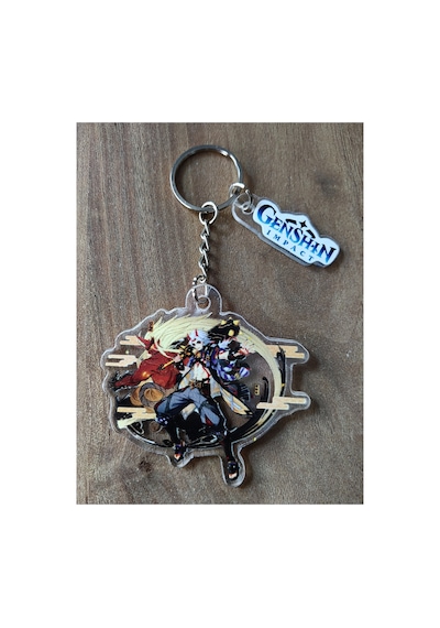 Owl Bag Genshin Impact Arataki Itto Karakteri Desenli Acrylic Anahtarlık Çanta Süsü Mıx