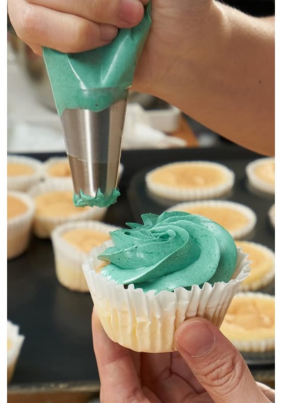 Krema Sıkma Aparat Seti Pasta Süsleme Krema Torbası Hamur Şekillendirme Muffin Kalpli Kek Kalıbı Çel Diğer