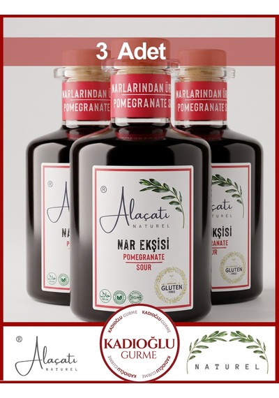 Alaçatı İtalyan Şişe Nar Ekşisi 300 Gr X 3 Adet