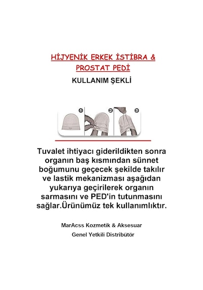 Padman Hijyenik Erkek Istibra & Prostat Pedi Deneme Paketi 12'Li