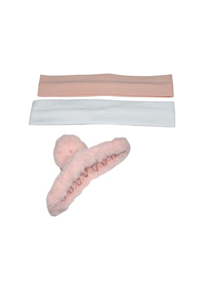 Peluş Toka Ve Saç Bandı Seti Pembe