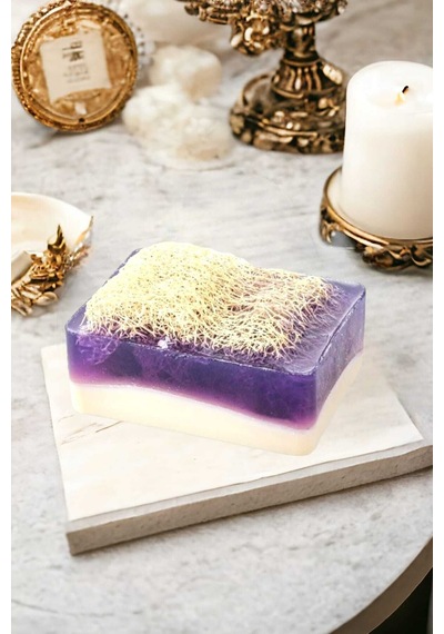 %100 El Yapımı Doğal Kabak Lifli Keçi Sütü Lanta Sabun 120 Gr