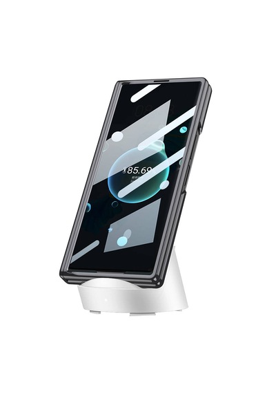 Samsung Galaxy Uyumlu Z Fold 6 Kılıf Deri Standlı Premium Kıpta Kapak