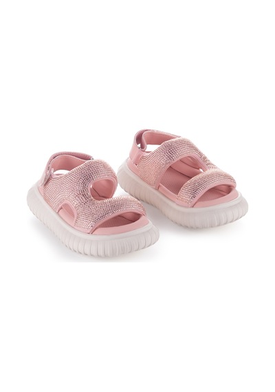 Kız Çocuk Taşlı Rahat Sandalet 26y845 Pembe