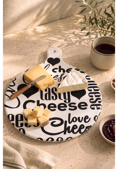 Cheese Keraart Tasty Peynir Sunum Tabağı 26 Cm Çok Renkli