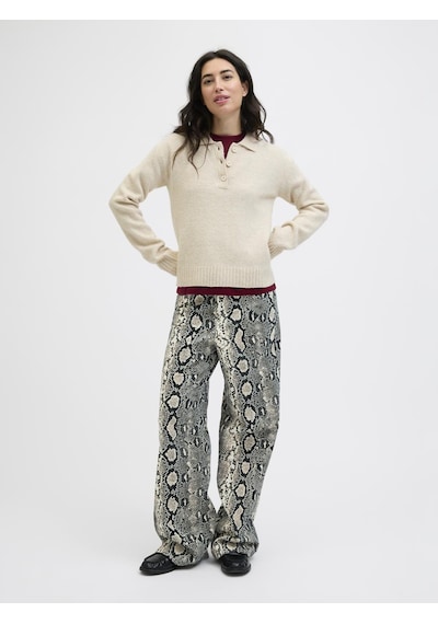 Jack & Jones Kadin Wide Leg Pantolon - Gelly - 12217215 Bone White