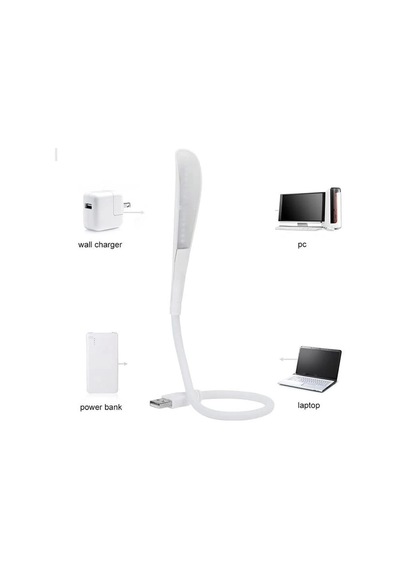 Powermaster Pm-24560 14 Ledli Beyaz Esnek Usb Led Lamba 3 Kademeli Çok Renkli