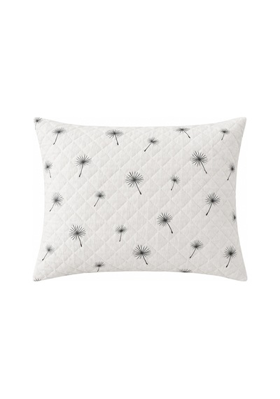 Kapitone Fermuarlı Yastık Alezi 50x70 Cm Pamuklu Yastık Koruyucu Kılıf Elyaf Dolgulu Beyaz İbiza