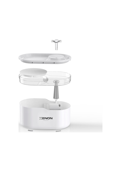 Xenon Smart Kedi Su Pınarı | Ultra Sessiz, Wifi, Akıllı, Otomatik, Su Çeşmesi (Beyaz - X8650)