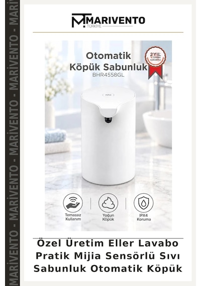 Özel Üretim Eller Lavabo Pratik Mijia Sensörlü Sıvı Sabunluk Otomatik Köpük Çok Renkli