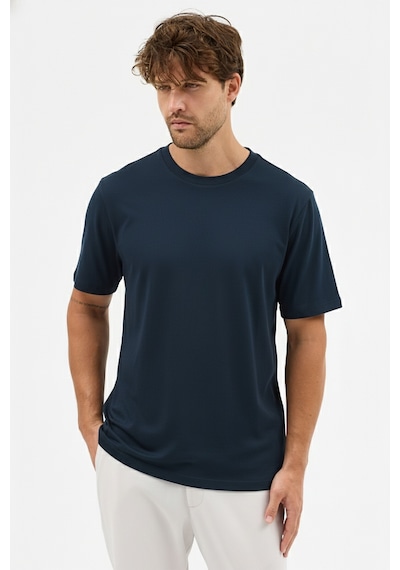 Goffra Erkek Premium Kalite Yoğun Dokulu Pamuklu T-shirt Lacivert M101-r0220-05 Lacivert
