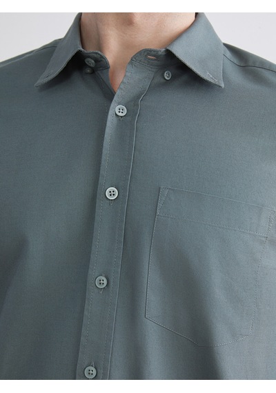 Lcwaıkıkı Classic Yeşil Regular Fit Uzun Kollu Oxford Erkek Gömlek