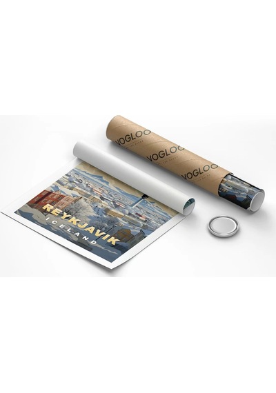 Çerçevesiz Poster Reykjavik Kış Güzelliği