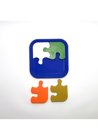 4 Parçalı Eğitici İlk Yapbozum - Bebek Ve Çocuk İçin Renkli Puzzle, Montessori Motor Beceri Oyunu