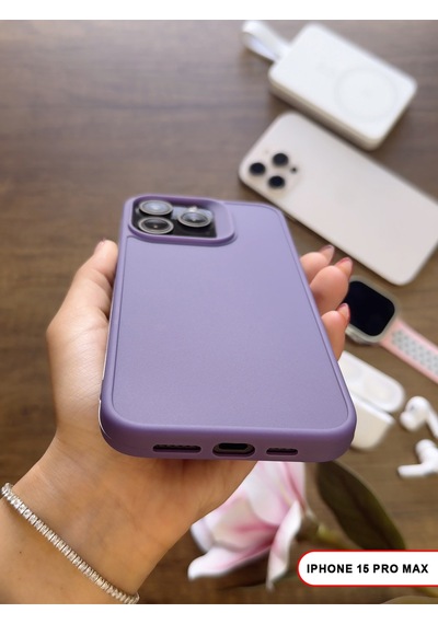Apple iPhone 15 Pro Max Uyumlu Kamera Korumalı Darbeye Dayanıklı Renk Atmayan Keep Silikon Kılıf Eflatun Apple iPhone 15 Pro Max Uyumlu Kamera Korumalı Darbeye Dayanıklı Renk Atmayan Keep Silikon Kılıf Eflatun
