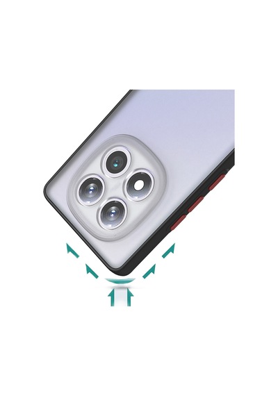 Redmi Note 14 Pro 4g Uyumlu Kılıf Zore Hux Kapak - Siyah Siyah