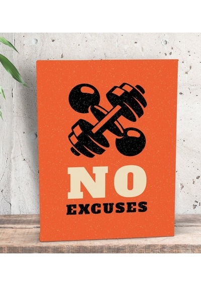 Bk Gift No Excuses Tasarımlı Dekoratif Mini Kanvas Tablo 15X20Cm- (506660966)