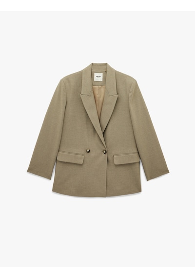 Koton Uzun Kollu Viskon Karışımlı Düğmeli Cepli Kruvaze Yaka Blazer Ceket Vizon 6sak50052uw Vizon Koton Uzun Kollu Viskon Karışımlı Düğmeli Cepli Kruvaze Yaka Blazer Ceket Vizon 6sak50052uw Vizon