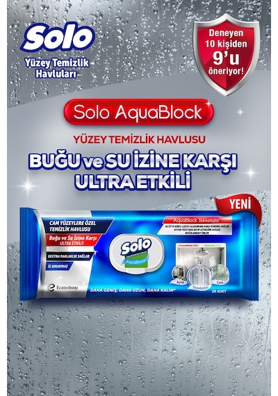 Solo Aquablock Yüzey Temizlik Havlusu 6'lı 180 Yaprak