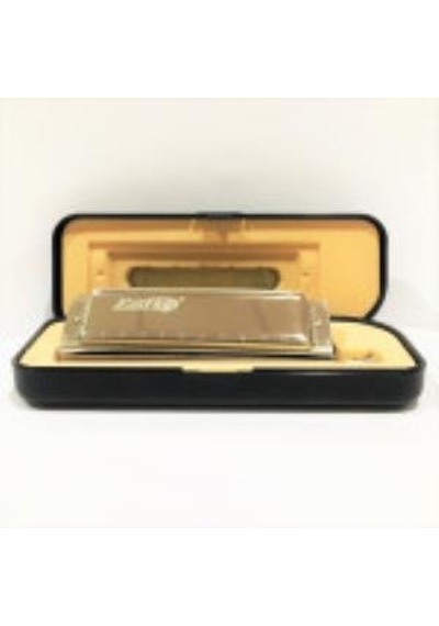 East Top T10-40 Harmonica Bakır Gövde / Kromatik Pompalı / 10 Delikli / Gümüş Renk Mızıka