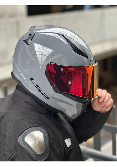 Ls2 Rapid 2 Race Nardo Gri Kask + Şeffaf Vizör Çok Renkli