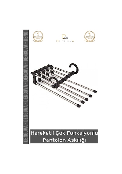 Özel Üretim Dayanıklı Dolap Organizer Hareketli Çok Fonksiyonlu Pantolon Askılığı 5 In 1 Çok Renkli