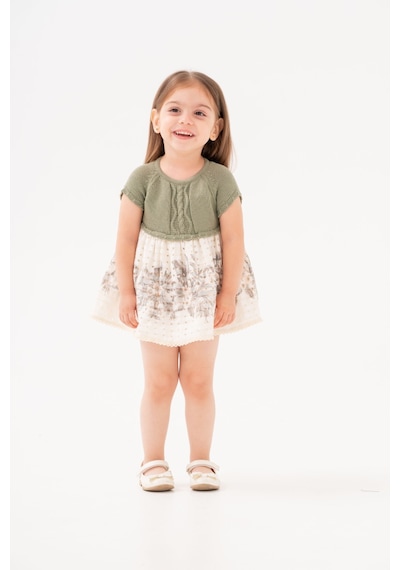 Xo Kids Kız Çocuk Elbise 6-24 Ay 2320 Ekru
