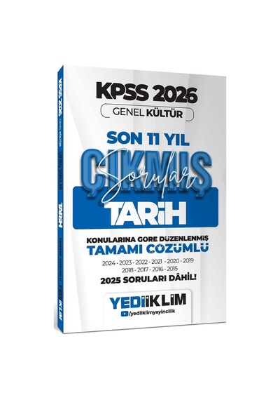 2026 Kpss Genel Kültür Tarih Konularına Göre Tamamı Çözümlü Son 11 Yıl Çıkmış Sorular