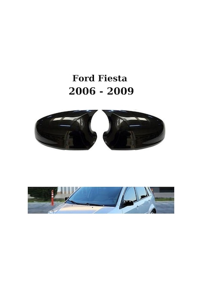 Ford Fiesta 2006 2007 2008 2009 Uyumlu Araca Özel Yarasa Batman Piano Black Ayna Kapağı Takımı