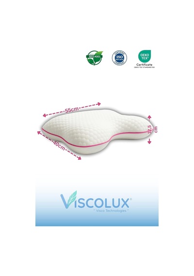 Horlama Azaltıcı Yastık - Horlama Önleyici Ortopedik Visco Yastık Yeşil 55x40x12/10, Pembe Genel