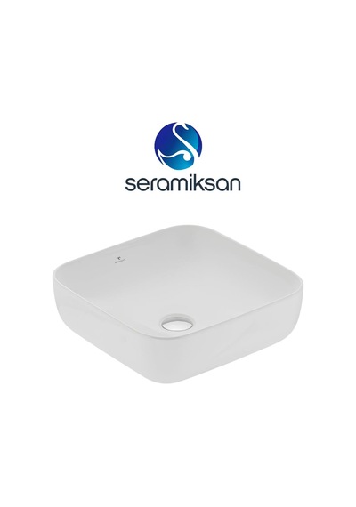 Seramiksan Form Tezgah Üstü Kare Lavabo 42 CM