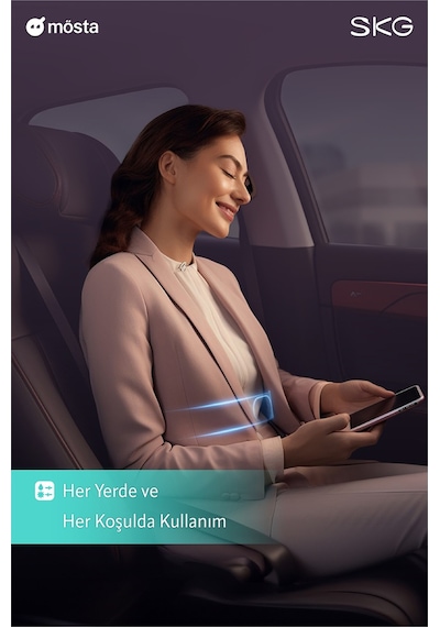 Skg W9 Pro Tens-Ems Bel Ve Sırt Masaj Aleti, Isı Terapisi-Termoterapi, Fototerapi Bel Kemeri Krem