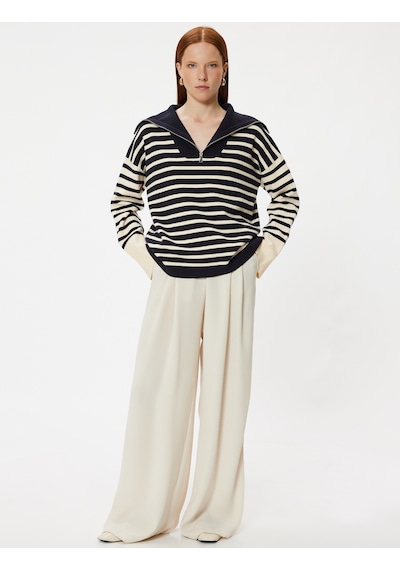 Koton Fermuarlı Oversize Triko Kaza Dik Yaka Yumuşak Dokulu Lacivert Çizgili 5wak90180ht 7s2 Çok Renkli Koton Fermuarlı Oversize Triko Kaza Dik Yaka Yumuşak Dokulu Lacivert Çizgili 5wak90180ht 7s2 Çok Renkli