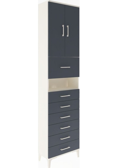 Arges Dolap 3 Raflı 6 Çekmeceli 2 Kapaklı 60x30x243 Aytaşı-antrasit Aytası Arges Dolap 3 Raflı 6 Çekmeceli 2 Kapaklı 60x30x243 Aytaşı-antrasit Aytası