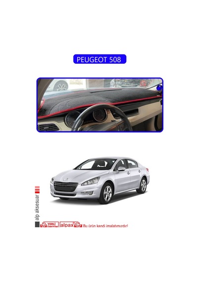 Peugeot 508 Torpido Koruma Halısı Mavi Kenar