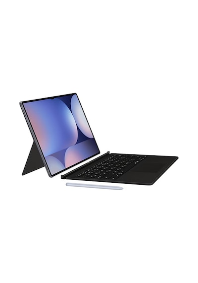 Samsung Uyumlu Galaxy Tab S10/S9 Ultra Klavyeli Mousepadli Kılıf Siyah