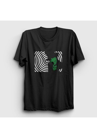 Presmono Unisex Spiral Marilyn Manson T-shirt Siyah