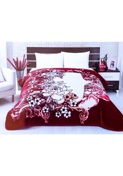 Mink Battaniye Lacasa 1091 Bordo Çift Kişilik Bordo