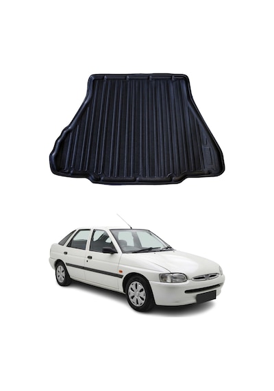 Ford Escort 1993-2000 Arası Uyumlu Araca Özel Kauçuk Tpe Bagaj Havuzu Siyah