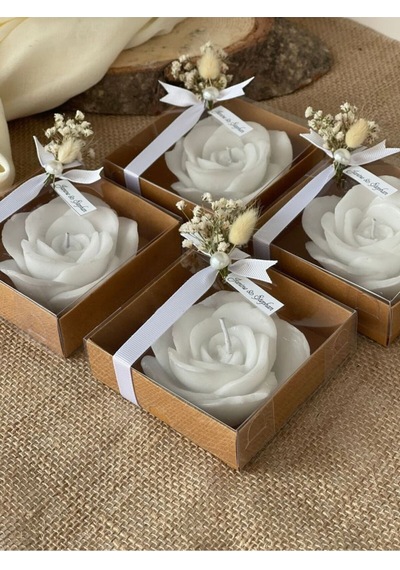 Bernami Mumluk Şamdanpinterest 10 Adet Süslenmiş Kutuda Gül Mum. Düğün Nişan Söz Yeni Doğan Mevlik Hediyelik Diğer