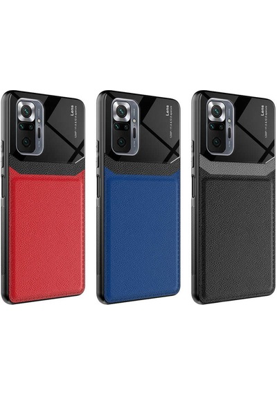 Xiaomi Redmi Note 10 Pro Kılıf ​Zore Emiks Deri Görünümlü Kılıf