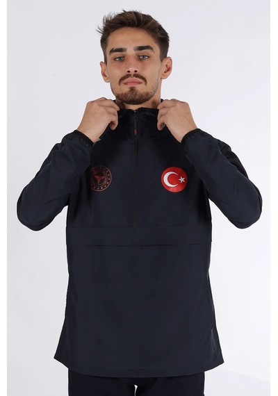 Lacivert 112 Acil Sağlık Kanguru Cep Rüzgarlık Unisex