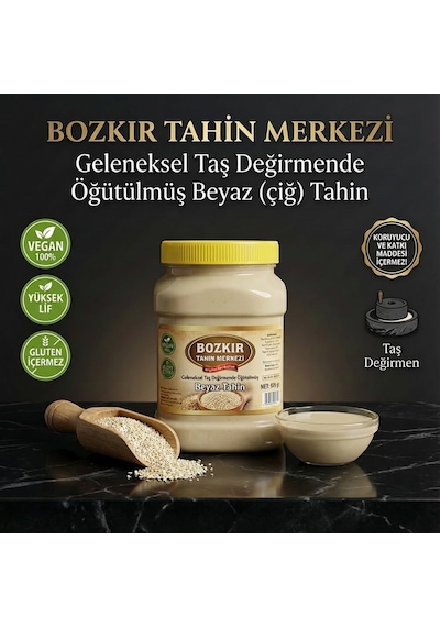 Bozkır Tahin Merkezi Doğal Taş Değirmen Beyaz Tahin 935 G