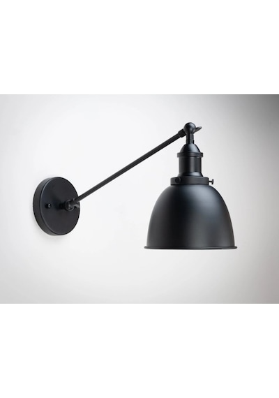 Riolight Retro,rustik,vintage Siyah Çift Mafsallı Hareketli Başl Siyah