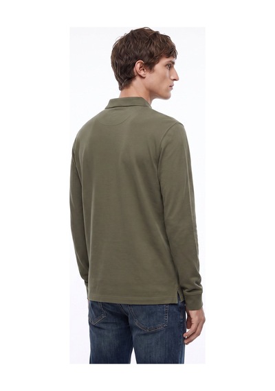 Dockers Haki Erkek Uzun Kollu Polo T-shirt D2620091801 Uzun Kollu T-shirt Polo