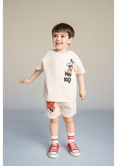 Defacto Dısney Mıckey & Mınnıe 2li Takım Erkek Bebek G9911a526smbg702 Bej-bg702