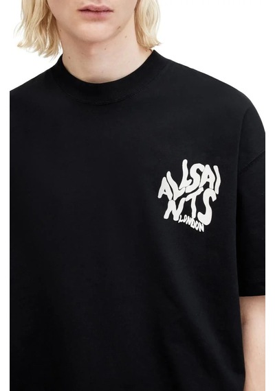 Erkek Tişört Baskılı Kısa Kol T-shirt - Siyah